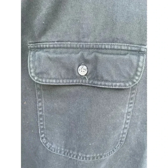 Carhartt Mens Long Sleeve Button Down Denim Shirt Jacket Military Green Sz 2XL - Picture 4 of 10